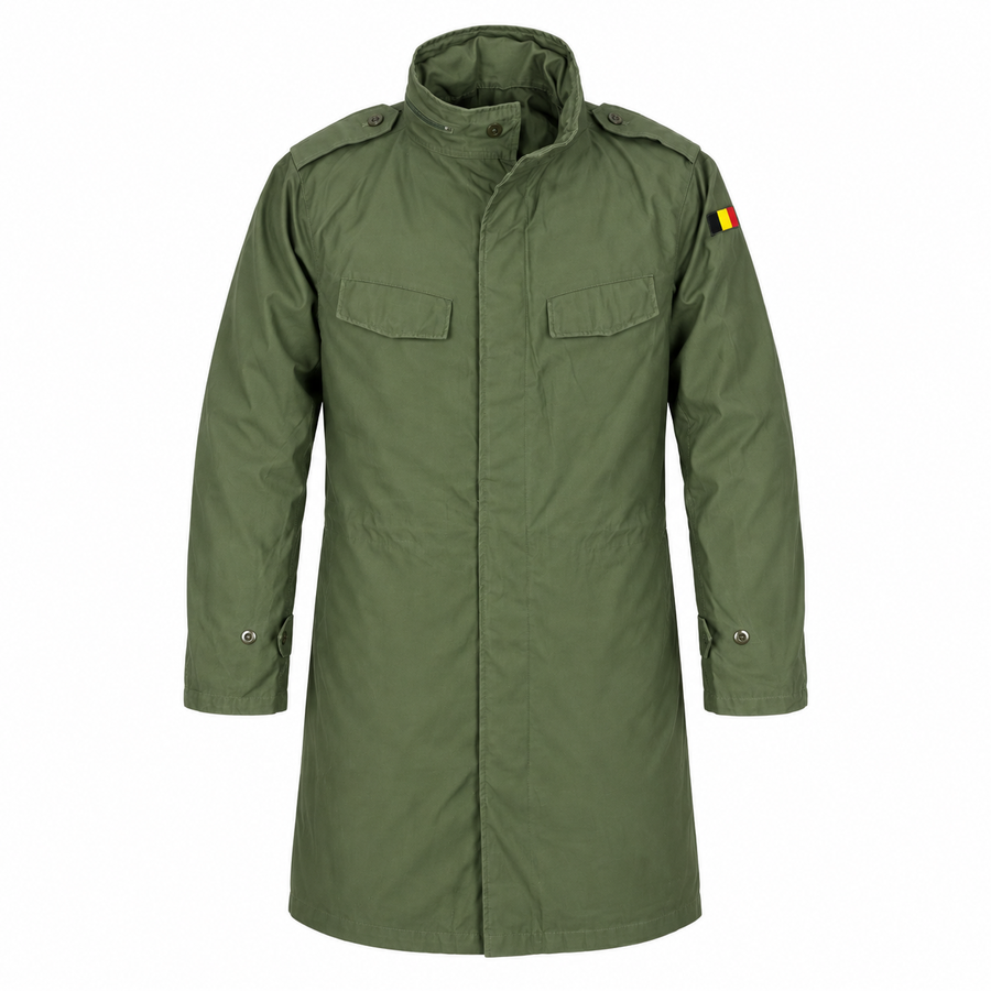 Belgian Army M89 Olive Parka front view