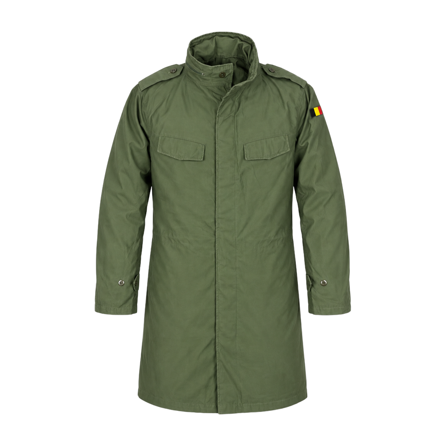 Belgian Army M89 Olive Parka front view
