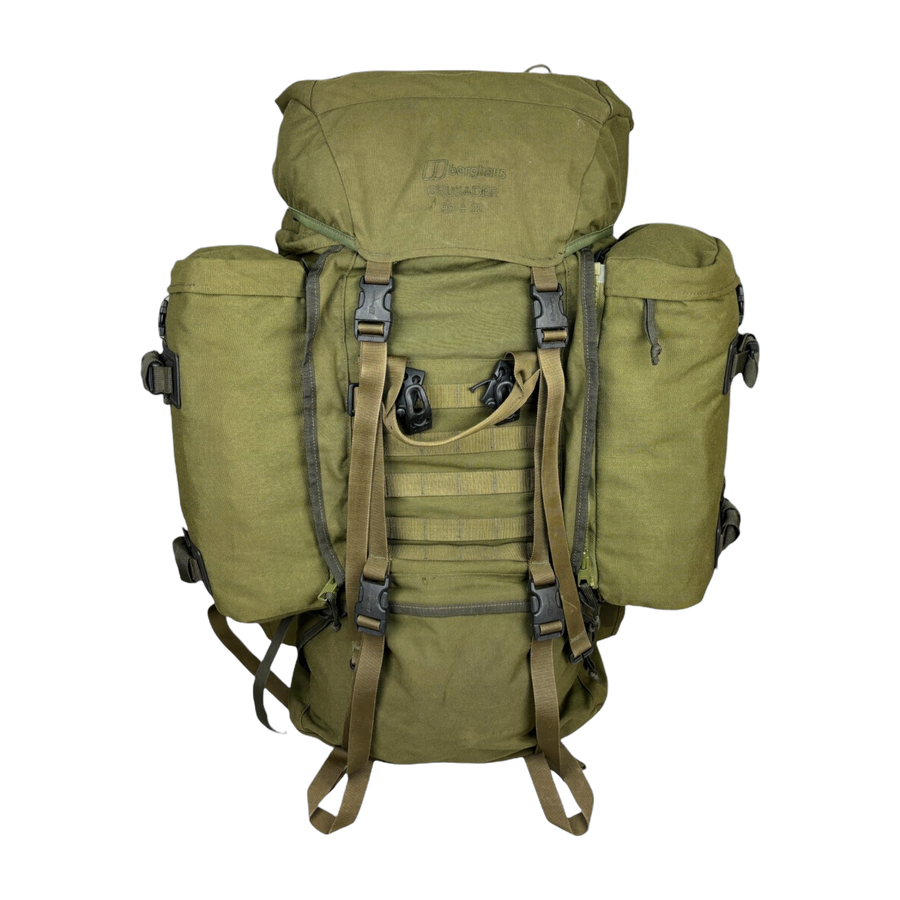 Genuine Military Issue 90 litre Berghaus Crusader Rucksack Bergen with 20 litre side pockets