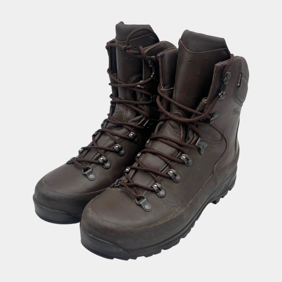 Iturri Gore-Tex brown leather cold wet weather combat boots – British Army surplus pair