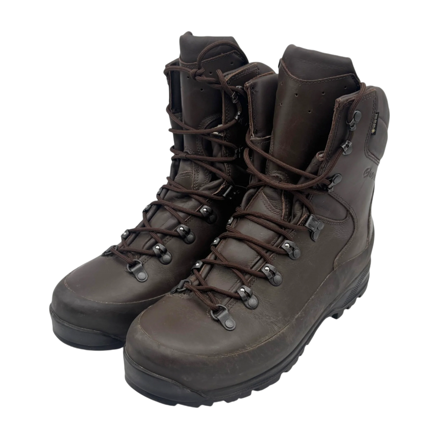 Iturri Gore-Tex brown leather cold wet weather combat boots – British Army surplus pair