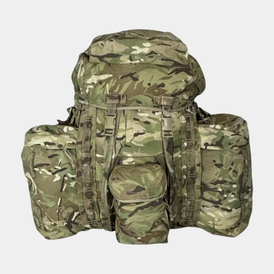 genuine issue british army current MTP bergen rucksack wwith side pockets