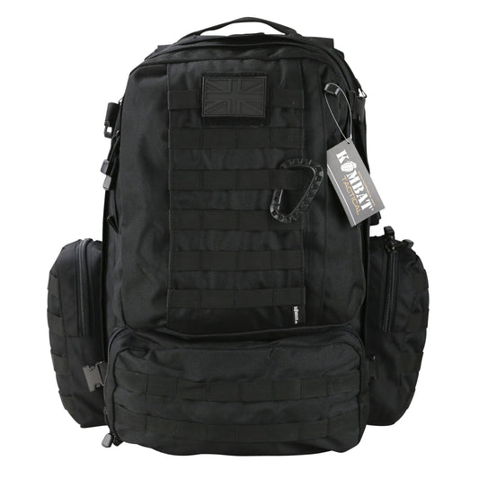 Viking Patrol Pack: 3-day assault pack with Molle webbing, radio & aqua bladder compartments, medical pouch/utility compartment. For military, camping and outdoor use.