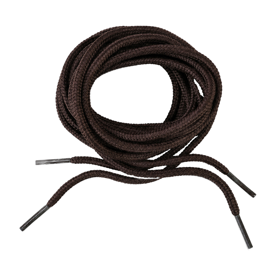 Pair of brown 150cm round boot laces