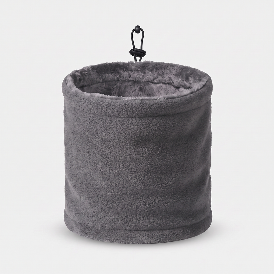 Battalion Fleece Neck Warmer in Grey – front