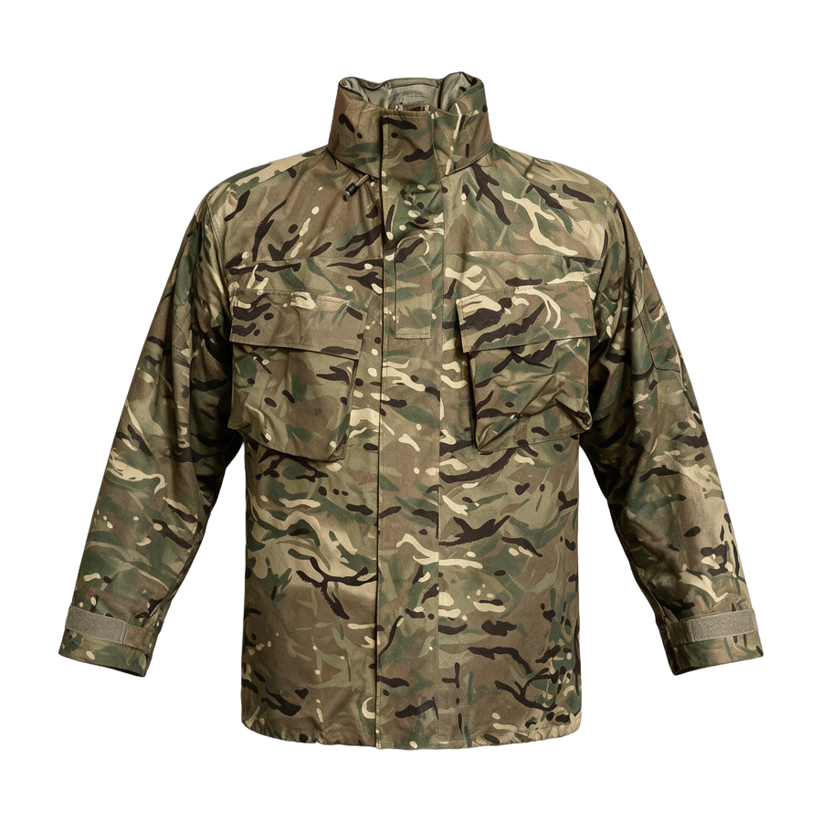 Genuine British Army MTP heavyweight waterproof MVP jacket, front view