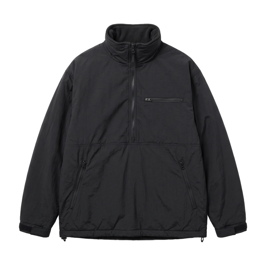 Battalion thermal softie pullover in Black – front view