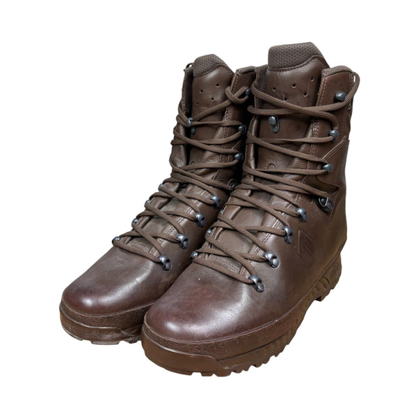 Haix Cold Weather GORE-TEX brown combat boots – British Army surplus, pair front view