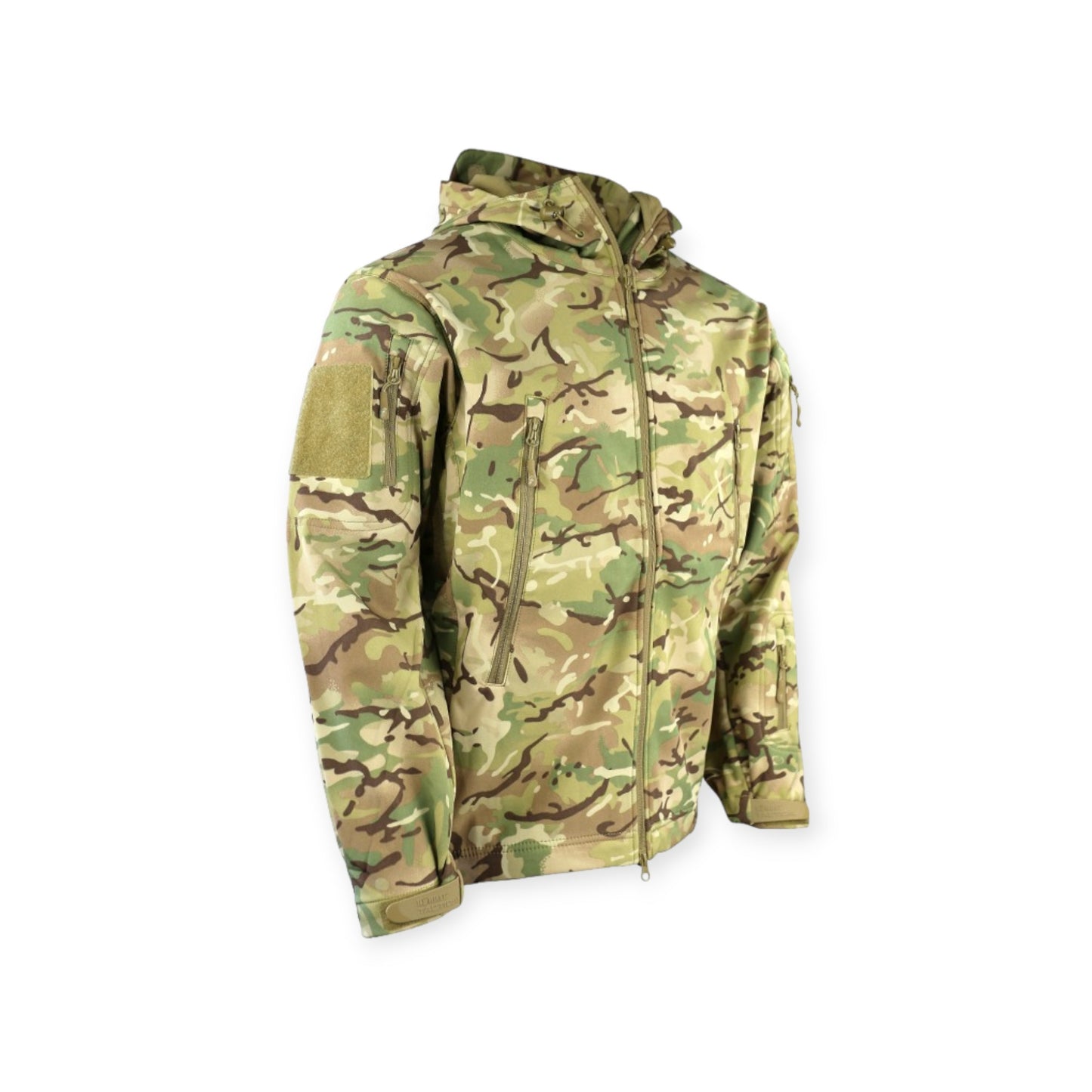 Kombat UK PATRIOT Tactical Soft Shell Jacket in BTP Camouflage made for Military soldiers and outdoor enthusiastis