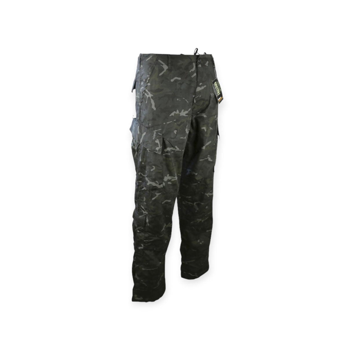 Kombat UK Black BTP (British Terrain Pattern) Camouflage Cargo Trousers perfect for any outdoor adventures and designed for military and army soldiers