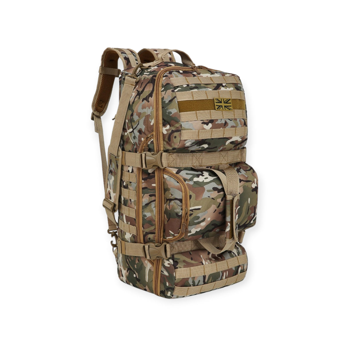 Kombat UK BTP Camouflage Operators Holdall Duffle Bag perfect for any deploment and can be worn like a rucksack. An excellent military style deployment carry bag with handle and adjustable straps