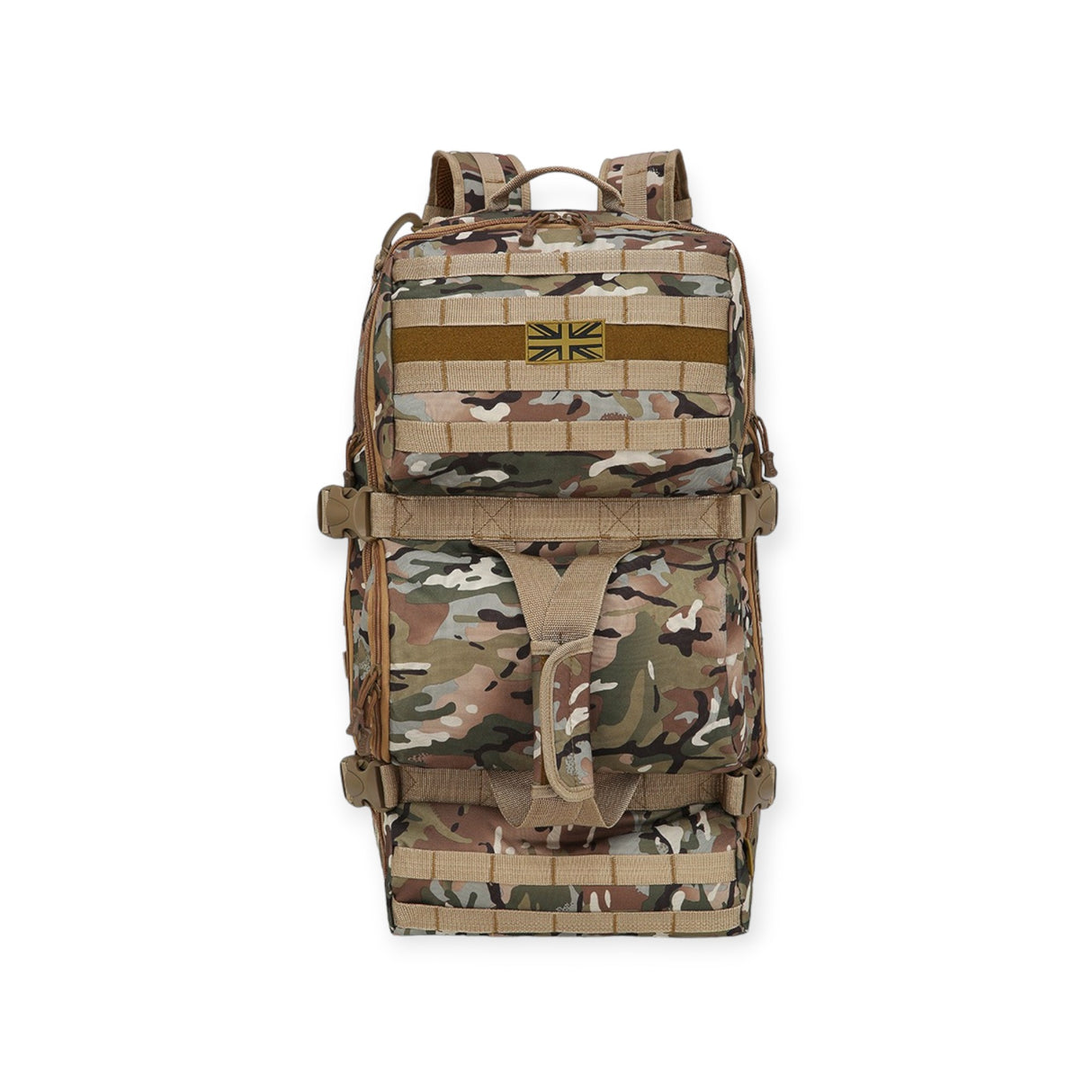 Kombat UK BTP Camouflage Operators Holdall Duffle Bag perfect for any deploment and can be worn like a rucksack. An excellent military style deployment carry bag with handle and adjustable straps