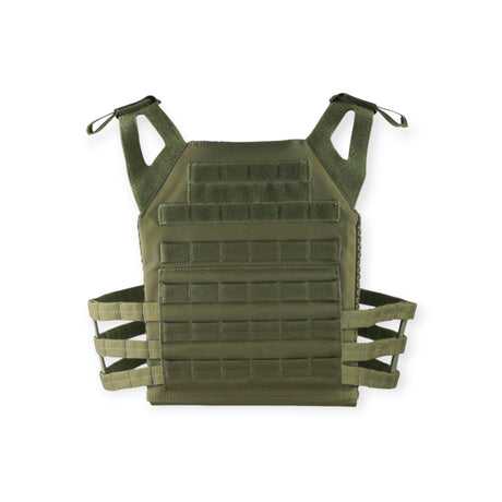 olive green Kombat UK Black Tactical Assault Vest Buckle-Tek JPC Jumpable Plate Carrier