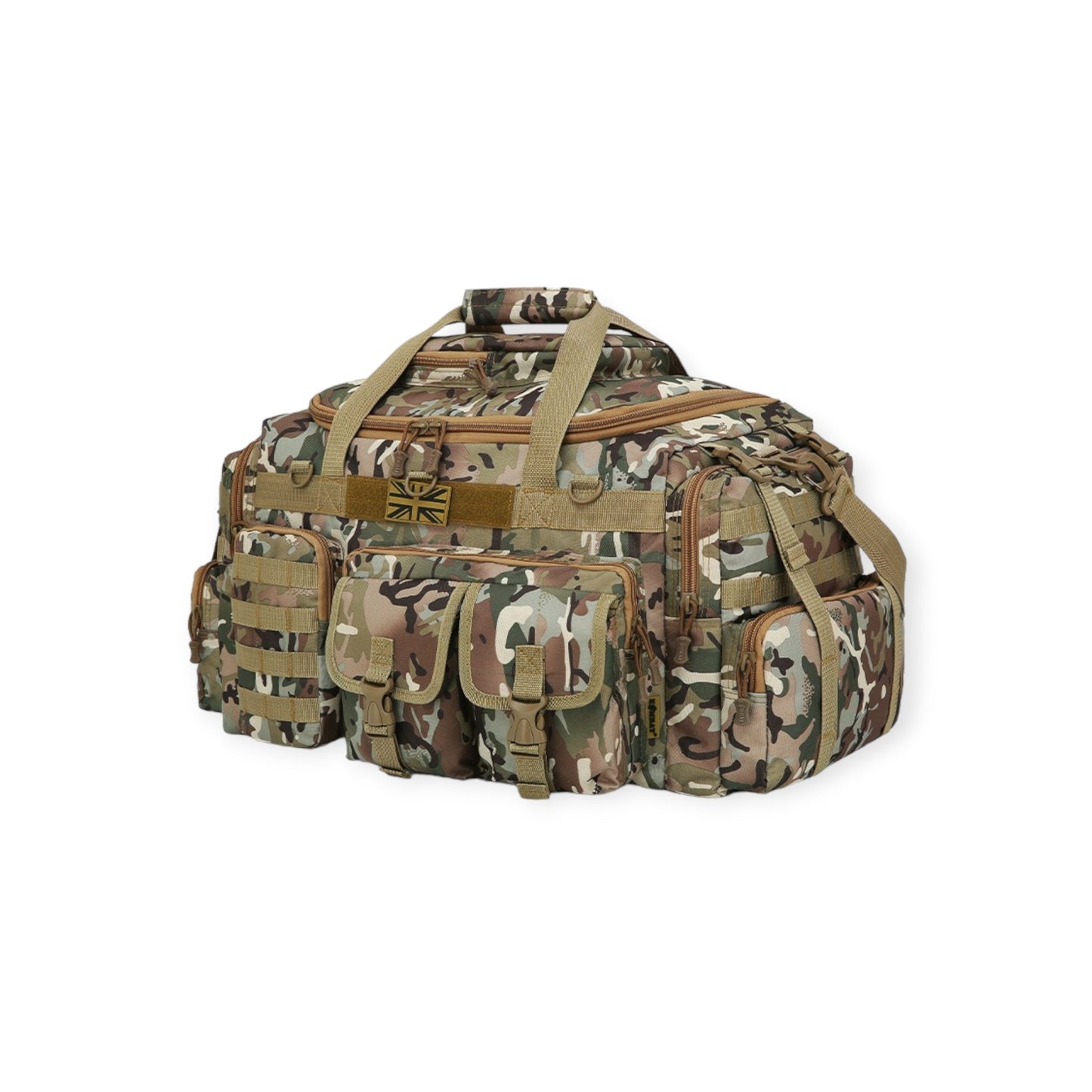 65 Litre Capacity BTP Camouflage Military Style Kombat UK Saxon Travel Holdall Bag wi adjustable straps and MOLLE compatible suitable for any deployment, outdoors or camping