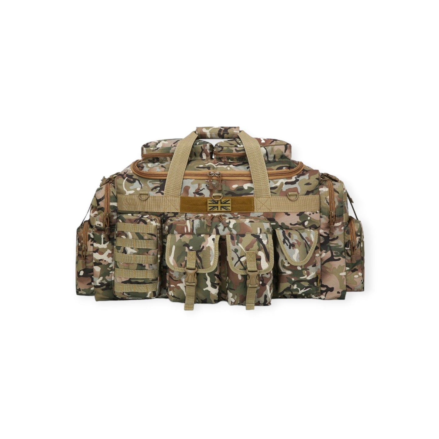 100 Litre Capacity BTP Camouflage Military Style Kombat UK Saxon Travel Holdall Bag wi adjustable straps and MOLLE compatible suitable for any deployment, outdoors or camping