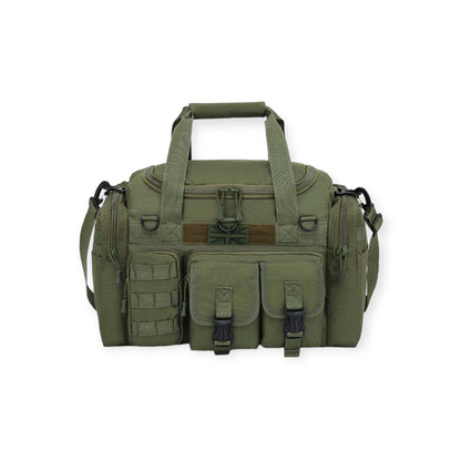 35 Litre Capacity Black Military Style Kombat UK Saxon Travel Holdall Bag wi adjustable straps and MOLLE compatible suitable for any deployment, outdoors or camping