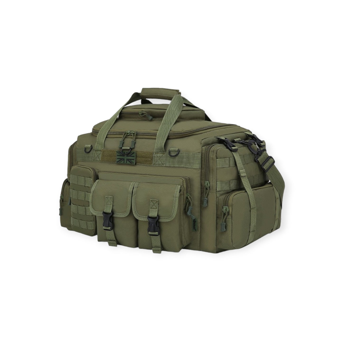 65 Litre Capacity Olive Green Camouflage Military Style Kombat UK Saxon Travel Holdall Bag wi adjustable straps and MOLLE compatible suitable for any deployment, outdoors or camping