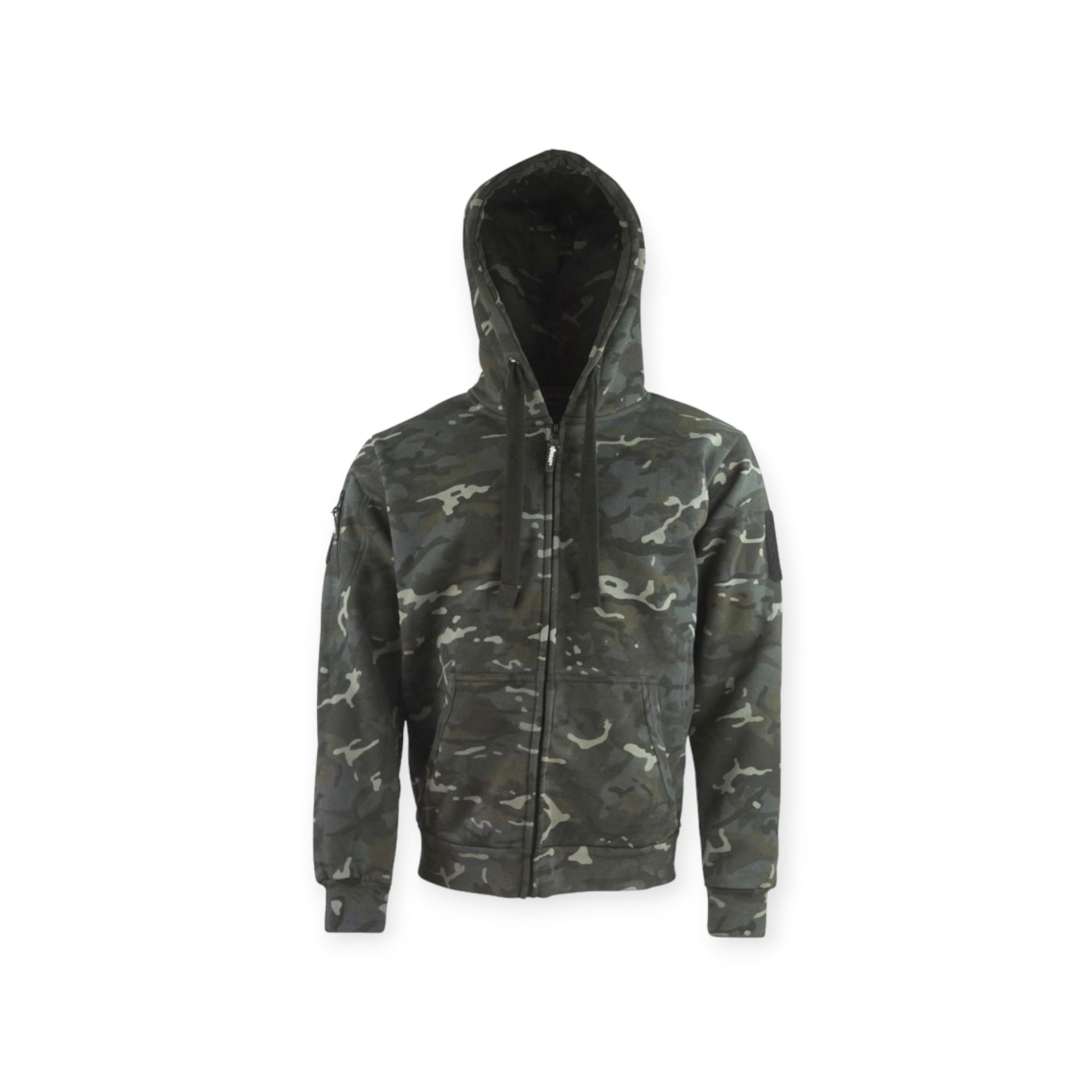 Kombat UK military style Spec-Ops Hoodie in BTP Black Camouflage designed for military, airsoft and all outdoor activities