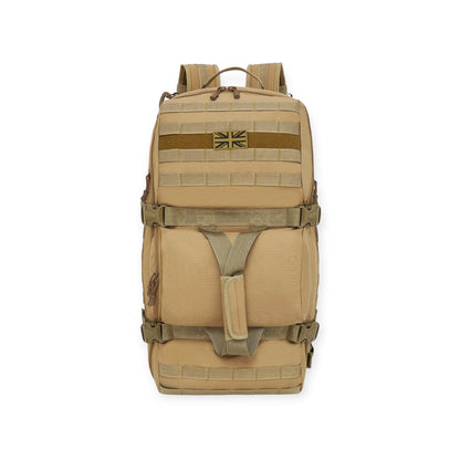 Kombat UK desert coyote Army Operators Holdall Duffle Bag perfect for any deploment and can be worn like a rucksack. An excellent military style deployment carry bag with handle and adjustable straps