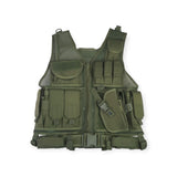 Kombat UK Olive Green Tactical Webbing Airsoft Vest for military personnel