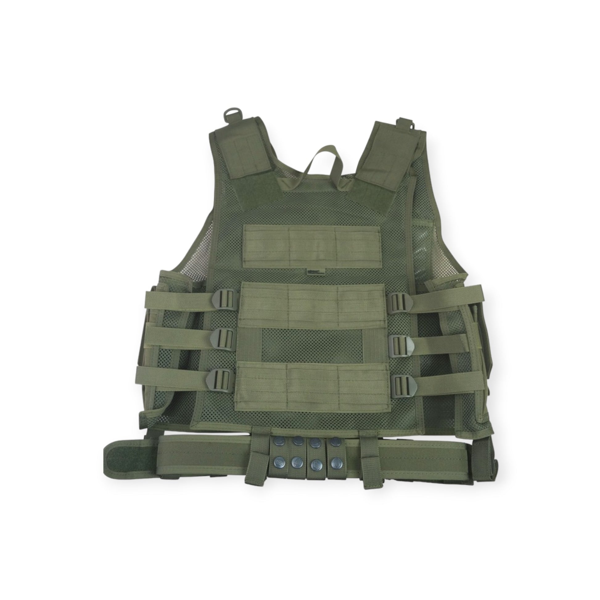 Kombat UK Olive Green Tactical Webbing Airsoft Vest for military personnel