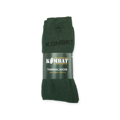 Kombat UK green Cotton Thermal Socks size UK 6-11