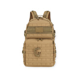 Kombat UK desert coyote colour Army backpack with 40-litre capacity, padded back, waist belt, hydration bladder compartment, MOLLE strips, and multiple pockets for gear storage. For military use, camping and hikers.