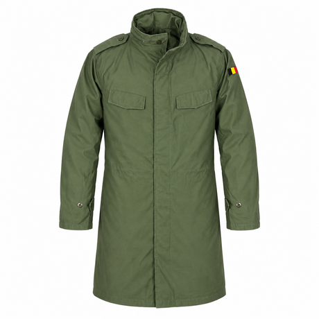 Belgian Army M89 Olive Parka front view