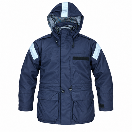 Royal Navy Gore-Tex Hooded Jacket hood up front view