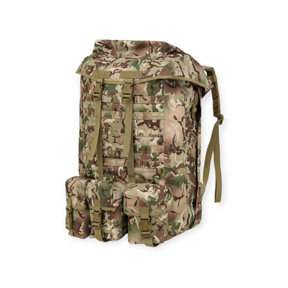 Kombat UK Airborne BTP Camouflage Military Bergen with MOLLE adjustible straps intended for military and outdoor use