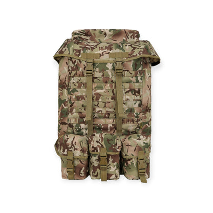 Kombat UK Airborne BTP Camouflage Military Bergen with MOLLE adjustible straps intended for military and outdoor use