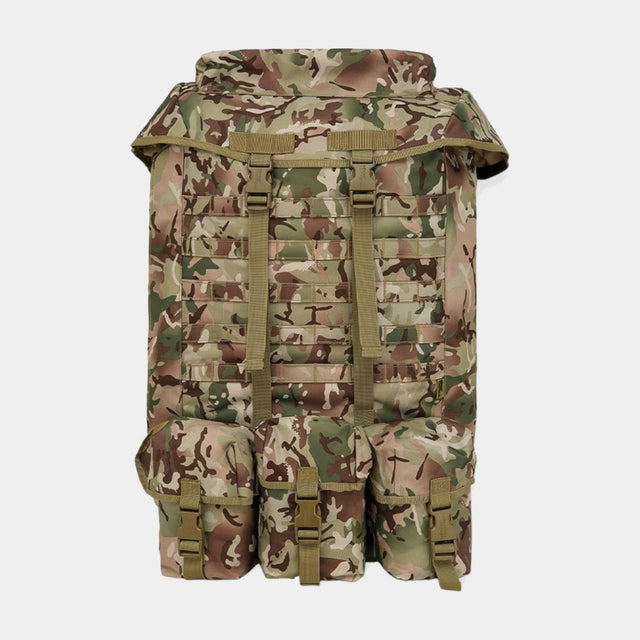 Kombat UK Airborne BTP Camouflage Military Bergen with MOLLE adjustible straps intended for military and outdoor use