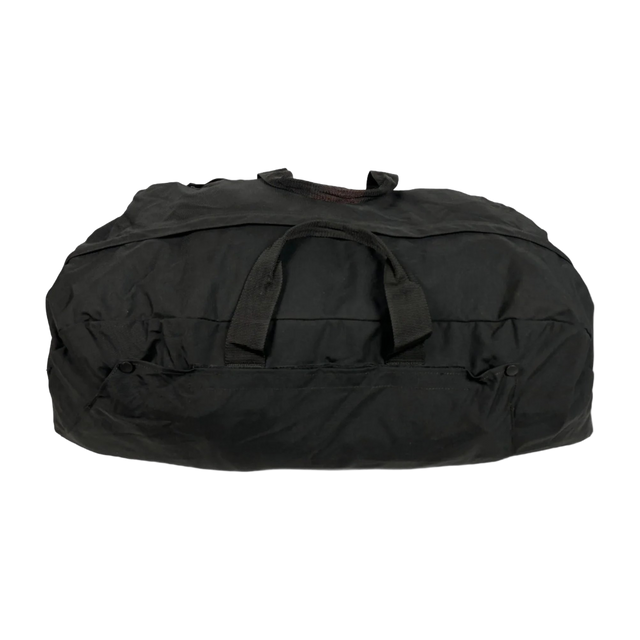 100L capacity Dutch military deployment bag. This army duffle rucksack converts to a backpack and features a hard-bottom for extra protection. It's a military-grade holdall, heavy-duty travel bag, and tactical deployment rucksack in one. With its extra-large capacity, rugged construction, and durable materials, it's perfect for outdoor equipment and travel. 