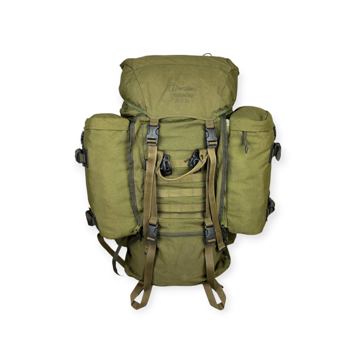 Genuine Military Issue 90 litre Berghaus Crusader Rucksack Bergen with 20 litre side pockets