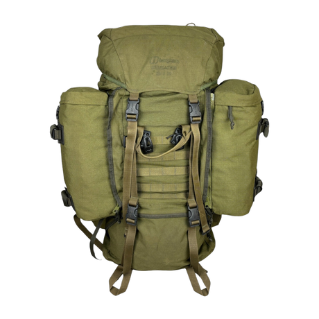 Genuine Military Issue 90 litre Berghaus Crusader Rucksack Bergen with 20 litre side pockets