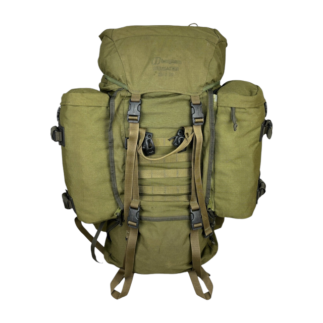 Genuine Military Issue 90 litre Berghaus Crusader Rucksack Bergen with 20 litre side pockets