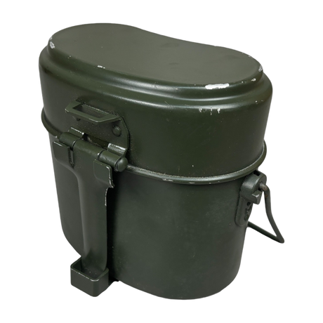 austrian army mess tin 3 piece camping cookiing set for cooking and prepping