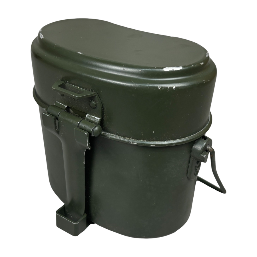 austrian army mess tin 3 piece camping cookiing set for cooking and prepping