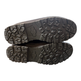 Heavy-duty tread pattern on genuine British Army HAIX High Liability combat boots, showing deep slip-resistant rubber outsole designed for military, hiking and outdoor terrain.