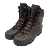 Altberg Brown Leather Combat Boots British Army Surplus Grade 1 Pair Front View with Vibram Sole