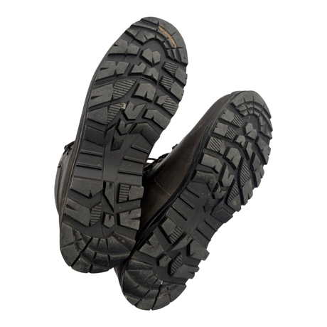Altberg Brown Leather Combat Boots Vibram Sole British Army Surplus Grade 1 Deep Lug Tread Outsole Condition