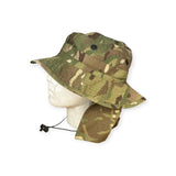 Genuine British army issue Boonie field summer hat with neck guard and chin strap