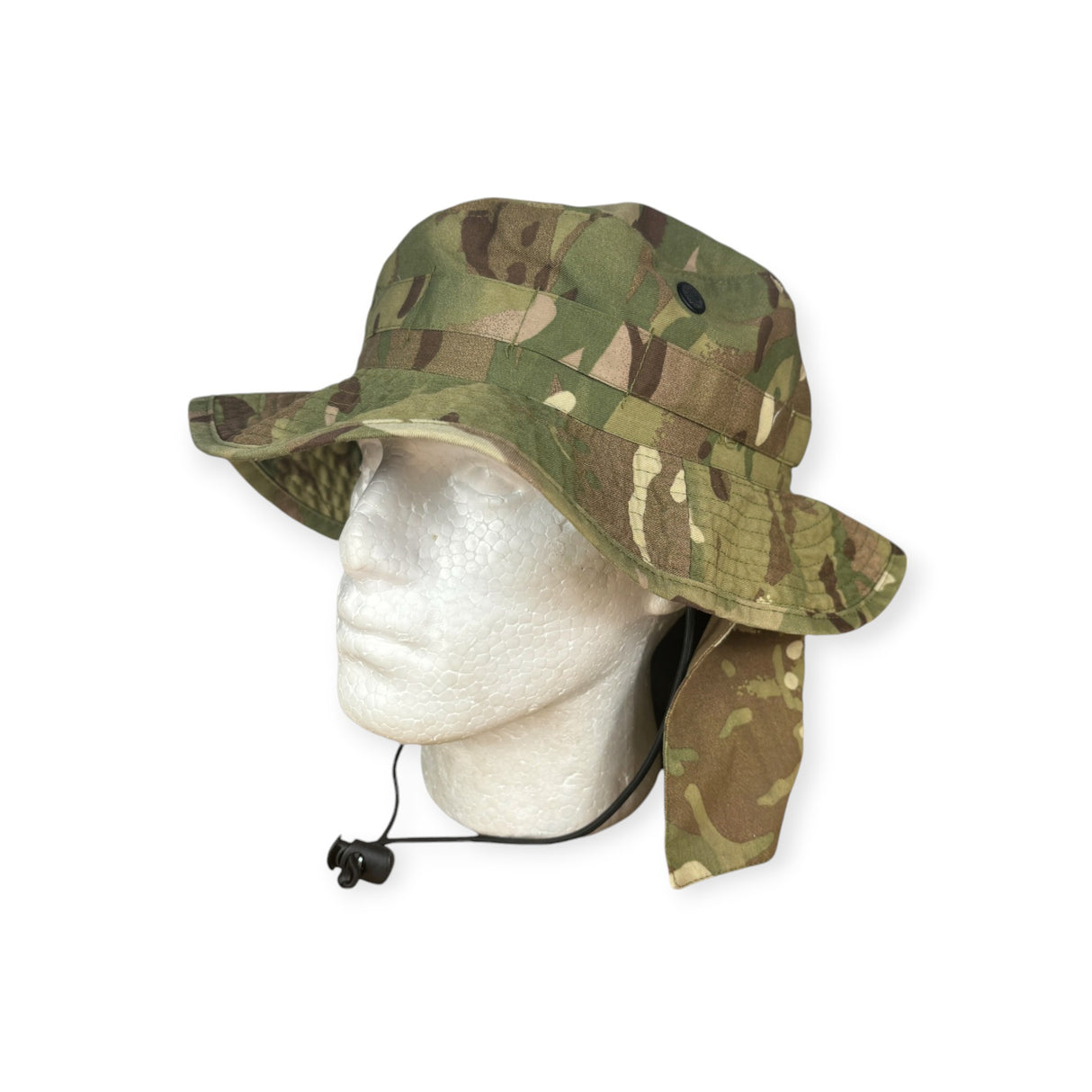 Genuine British army issue Boonie field summer hat with neck guard and chin strap