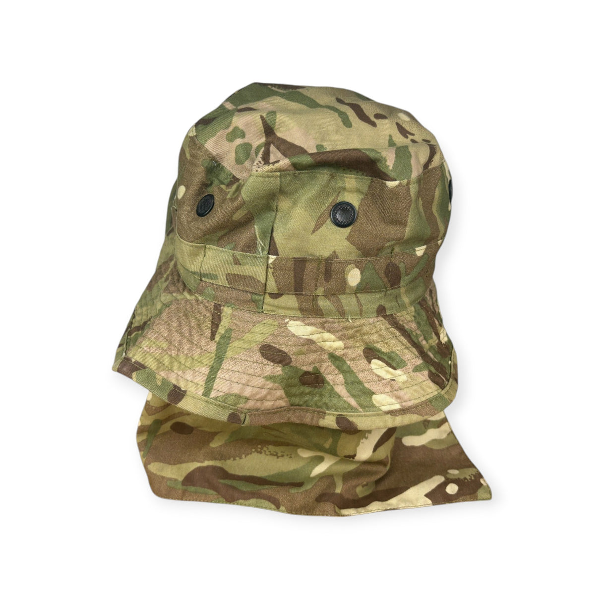 Genuine British army issue Boonie field summer hat with neck guard and chin strap