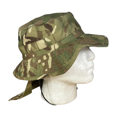 Genuine British army issue Boonie field summer hat with neck guard and chin strap