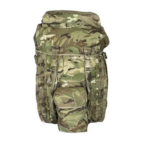 British army current issue MTP Camouflage Short Back Military rucksack bergen with 100L capacity