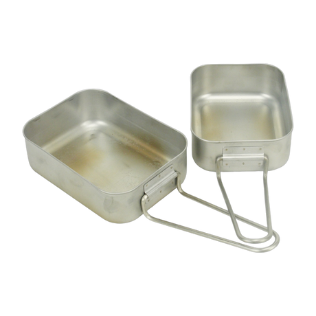 dutch / british army issue camping set consisting of water bottle, mess tins, steel mug and stove