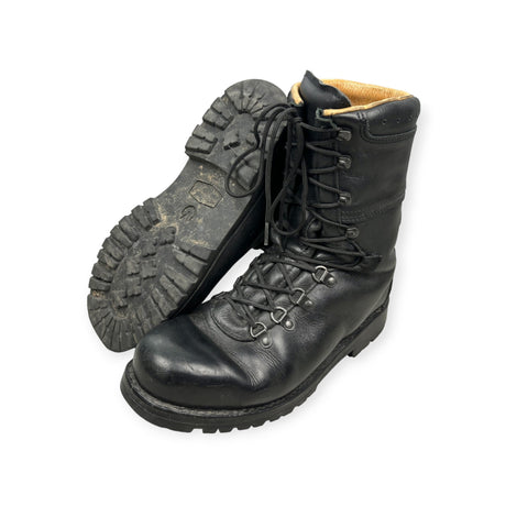  Genuine Austrian Army full leather black combat boots, showcasing rugged durability and superior craftsmanship, perfect for tactical operations and outdoor adventures.