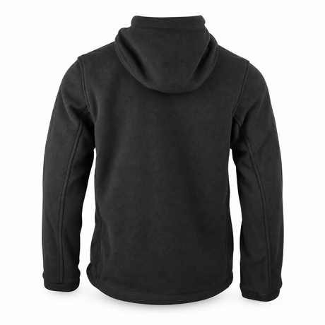 Battalion Scout Fleece Hoodie – black, rear view