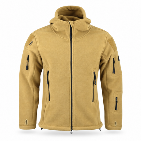Battalion Scout Fleece Hoodie – desert, front view